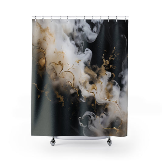 Blaque Marble Shower Curtain